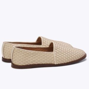 Nisolo Mara Woven Leather Slip On Loafers Bone Size 11